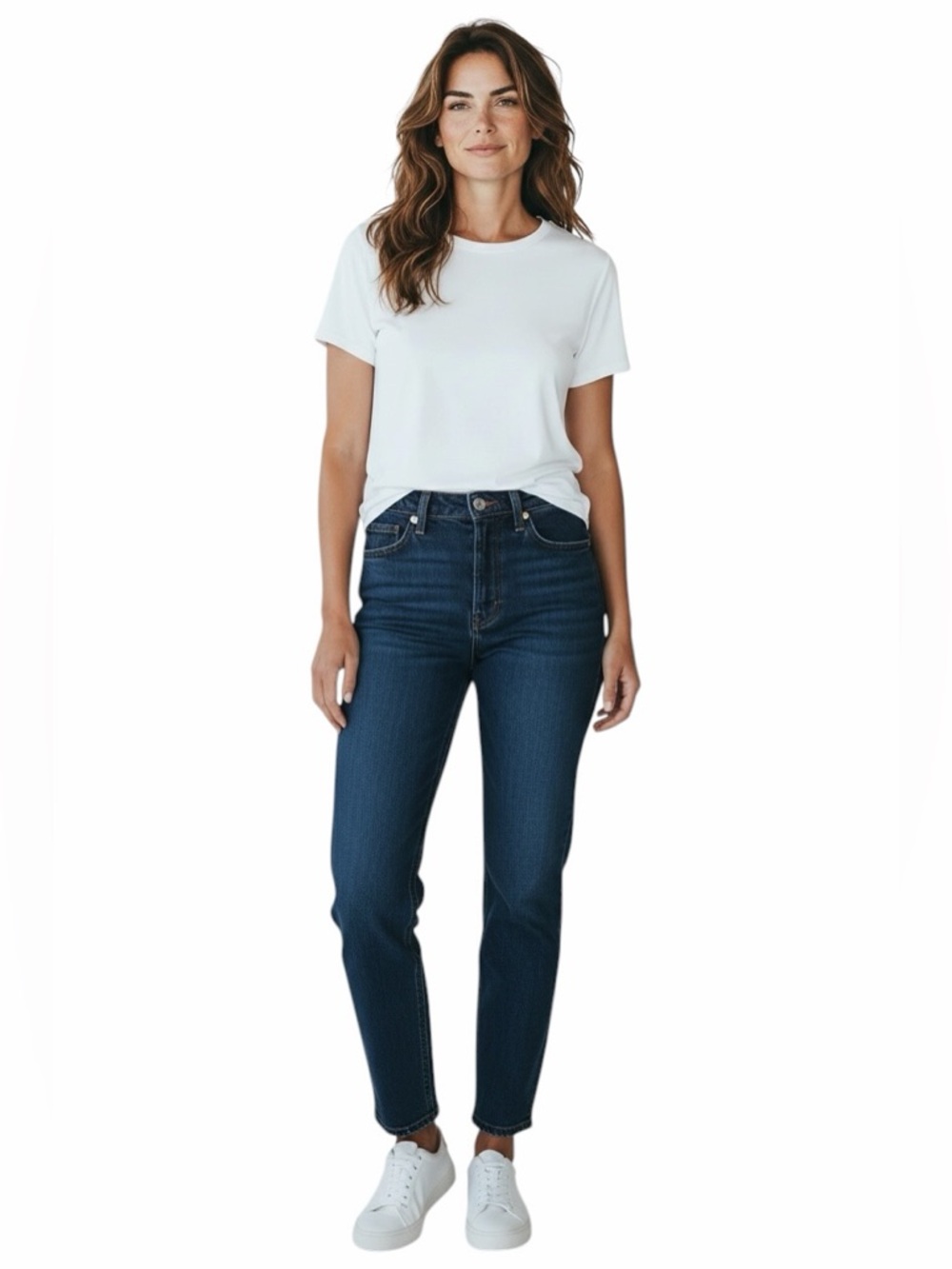 Levi's•Dark Blue Straight Leg High Rise Jeans